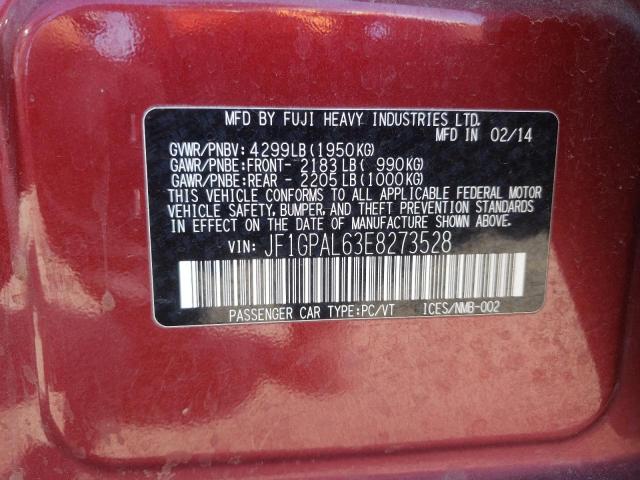 Photo 10 from auction – 2014 SUBARU IMPREZA SP with VIN JF1GPAL63E8273528