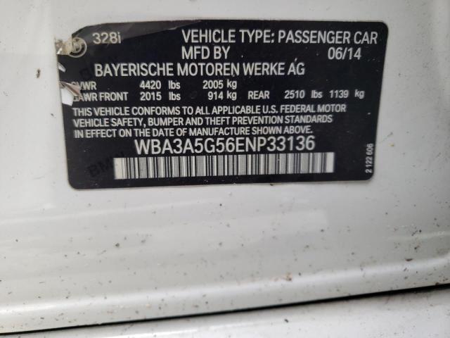 Photo 10 from auction – 2014 BMW 328 I with VIN WBA3A5G56ENP33136