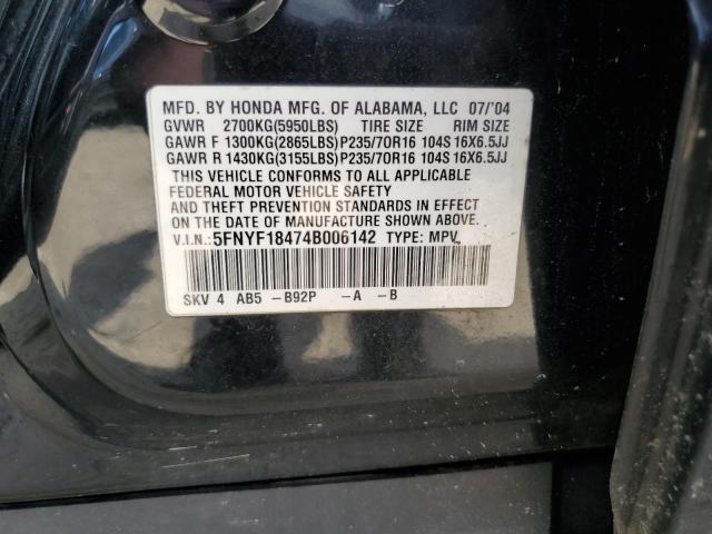 Photo 10 from auction – 2004 HONDA PILOT with VIN 5FNYF18474B006142