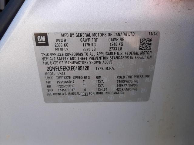 Photo 10 from auction – 2014 CHEVROLET EQUINOX LT with VIN 2GNFLFEKXE6185128