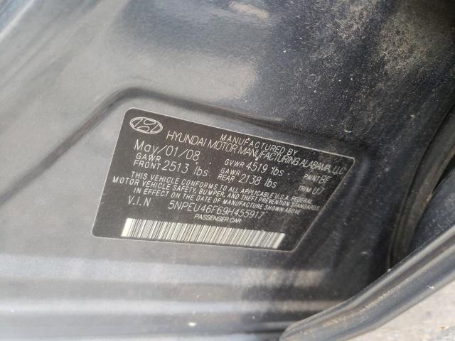 Photo 10 from auction – 2009 HYUNDAI SONATA SE with VIN 5NPEU46F69H455917