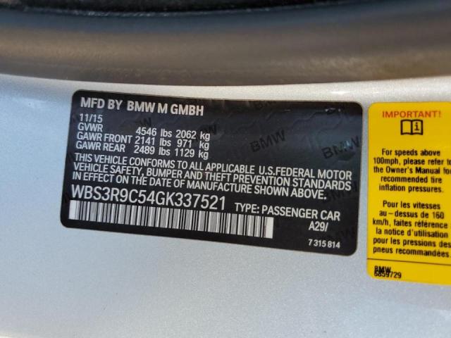Photo 10 from auction – 2016 BMW M4 with VIN WBS3R9C54GK337521