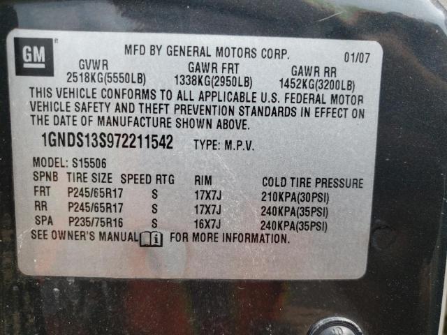 Photo 10 from auction – 2007 CHEVROLET TRAILBLAZE with VIN 1GNDS13S972211542
