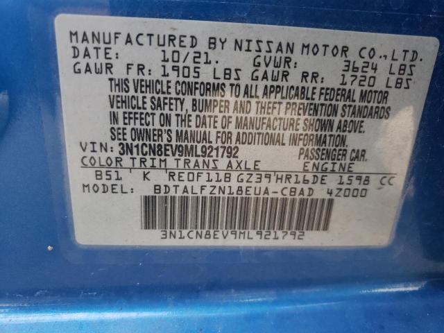 Photo 10 from auction – 2021 NISSAN VERSA SV with VIN 3N1CN8EV9ML921792