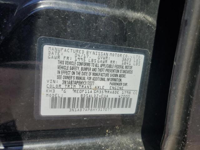 Photo 10 from auction – 2017 NISSAN SENTRA S with VIN 3N1AB7AP8HY317077
