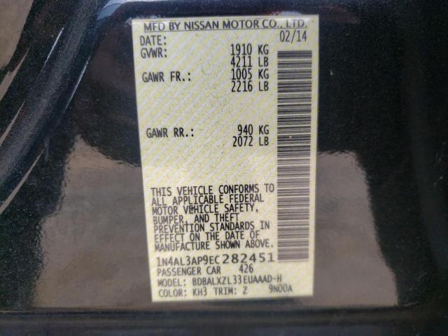 Photo 10 from auction – 2014 NISSAN ALTIMA 2.5 with VIN 1N4AL3AP9EC282451