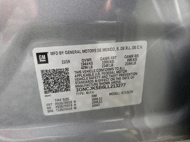 Photo 10 from auction – 2020 CHEVROLET TRAX LS with VIN 3GNCJKSB6LL213277
