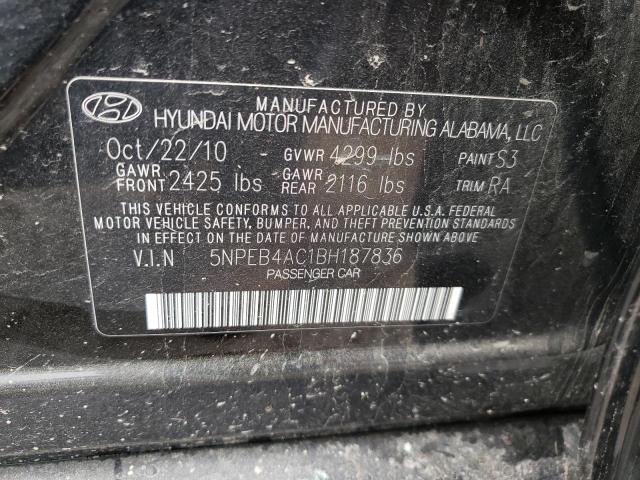 Photo 10 from auction – 2011 HYUNDAI SONATA GLS with VIN 5NPEB4AC1BH187836