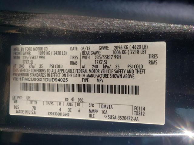 Photo 10 from auction – 2013 FORD ESCAPE SE with VIN 1FMCU0GX1DUD94025