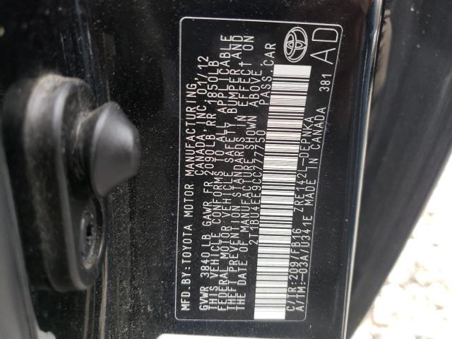 Photo 10 from auction – 2012 TOYOTA COROALLA with VIN 2T1BU4EE9CC777750