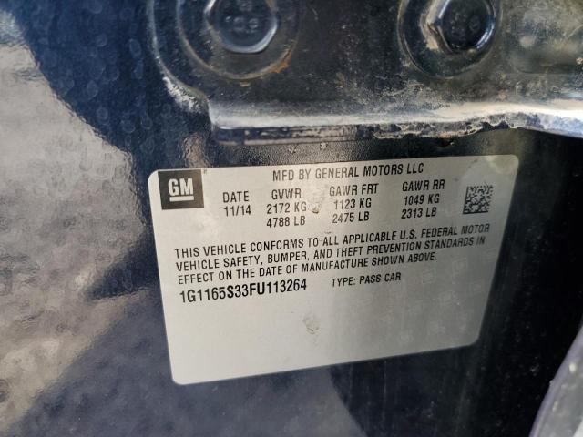 Photo 10 from auction – 2015 CHEVROLET IMPALA LTZ with VIN 1G1165S33FU113264