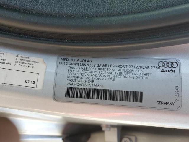 Photo 10 from auction – 2012 AUDI A6 PRESTIG with VIN WAUHGAFC5CN176326