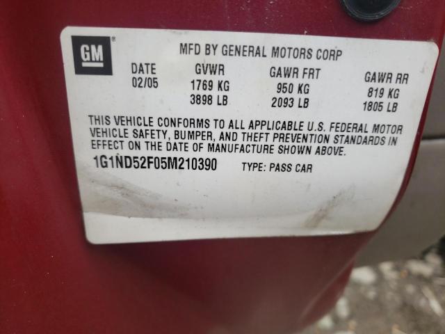 Photo 10 from auction – 2005 CHEVROLET CLASSIC with VIN 1G1ND52F05M210390
