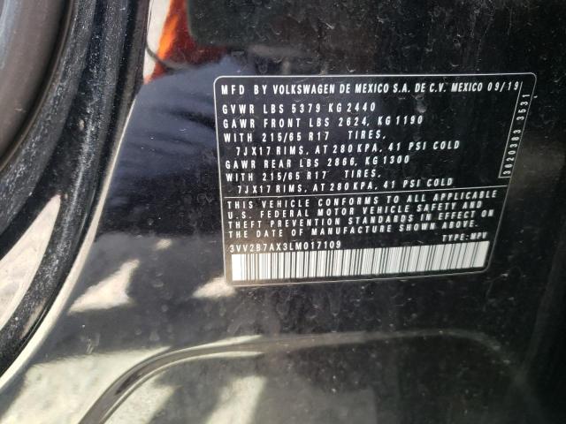 Photo 10 from auction – 2020 VOLKSWAGEN TIGUAN SE with VIN 3VV2B7AX3LM017109