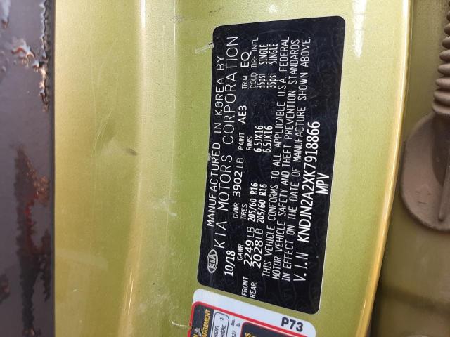Photo 10 from auction – 2019 KIA SOUL with VIN KNDJN2A2XK7918866