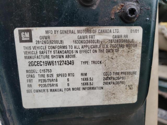 Photo 10 from auction – 2001 CHEVROLET silverado with VIN 2GCEC19W611274349