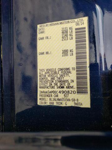 Photo 10 from auction – 2014 NISSAN MAXIMA S with VIN 1N4AA5AP0EC490820