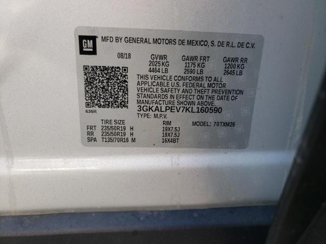 Photo 10 from auction – 2019 GMC TERRAIN SL with VIN 3GKALPEV7KL160590