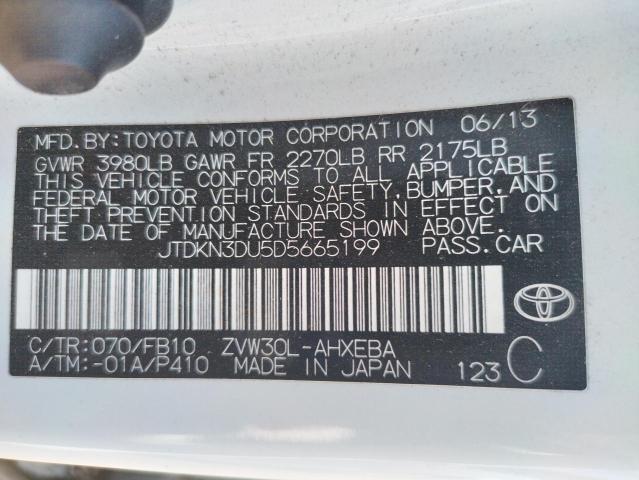 Photo 10 from auction – 2013 TOYOTA PRIUS with VIN JTDKN3DU5D5665199