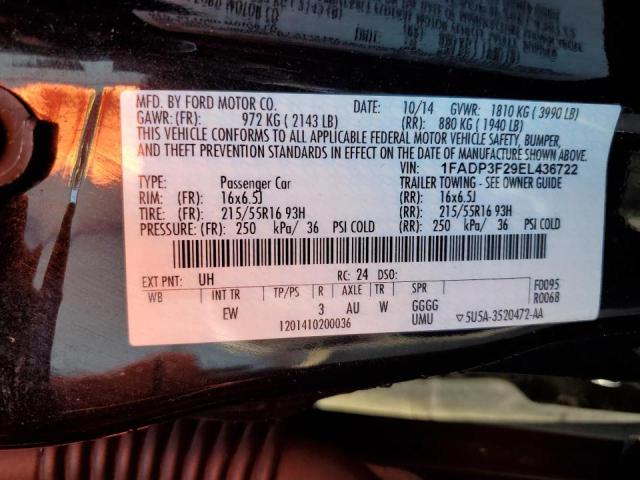 Photo 10 from auction – 2014 FORD FOCUS SE with VIN 1FADP3F29EL436722