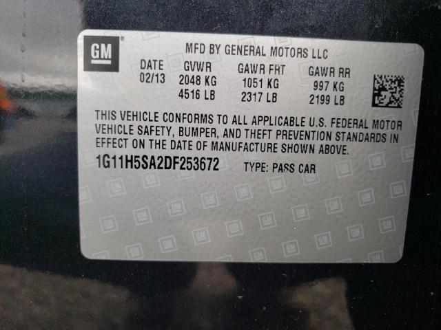 Photo 10 from auction – 2013 CHEVROLET MALIBU LTZ with VIN 1G11H5SA2DF253672
