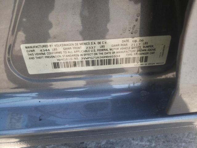 Photo 10 from auction – 2006 VOLKSWAGEN JETTA VALU with VIN 3VWPG71K06M840334