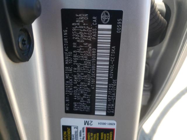 Photo 10 from auction – 2011 TOYOTA CAMRY BASE with VIN 4T1BF3EK9BU190889