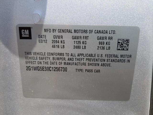Photo 10 from auction – 2012 CHEVROLET IMPALA LT with VIN 2G1WG5E30C1256730
