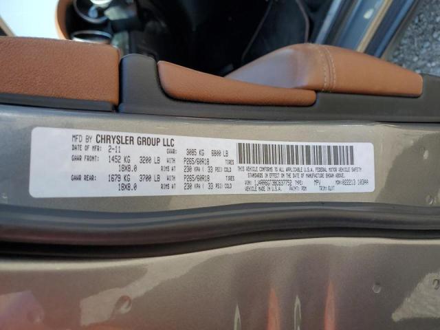Photo 10 from auction – 2011 JEEP GRAND CHER with VIN 1J4RR6GT3BC637752