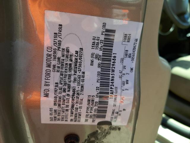 Photo 10 from auction – 2005 FORD FOCUS ZX4 with VIN 1FAFP34N65W296861