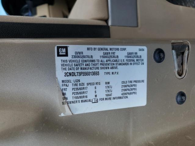 Photo 10 from auction – 2005 CHEVROLET EQUINOX LT with VIN 2CNDL73F556013693