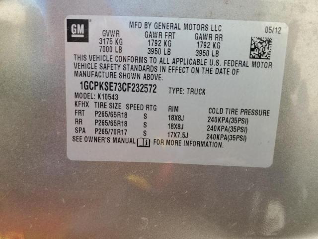 Photo 10 from auction – 2012 CHEVROLET SILVERADO with VIN 1GCPKSE73CF232572
