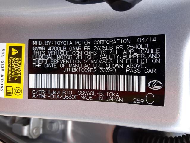 Photo 10 from auction – 2014 LEXUS ES 350 with VIN JTHBK1GG9E2132390