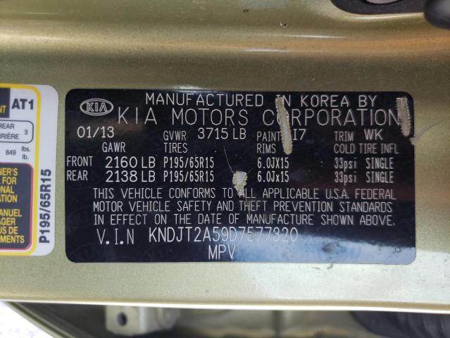 Photo 10 from auction – 2013 KIA SOUL with VIN KNDJT2A59D7577320
