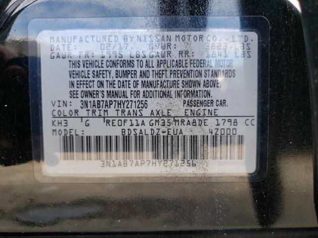 Photo 10 from auction – 2017 NISSAN SENTRA with VIN 3N1AB7AP7HY271256