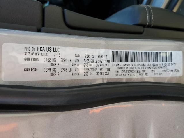 Photo 10 from auction – 2015 JEEP GRAND CHER with VIN 1C4RJFBG2FC941975