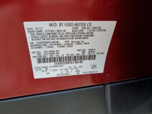 Photo 10 from auction – 2015 FORD TAURUS SEL with VIN 1FAHP2E89FG148548