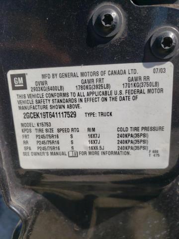 Photo 10 from auction – 2004 CHEVROLET silverado with VIN 2GCEK19T641117529