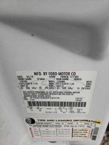 Photo 10 from auction – 2010 FORD F150 SUPER with VIN 1FTEW1E86AFC53170