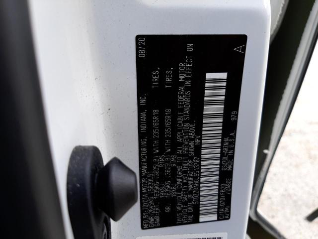 Photo 10 from auction – 2020 TOYOTA HIGHLANDER with VIN 5TDZZRAH0LS513787