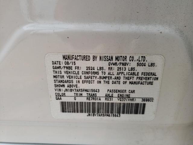 Photo 10 from auction – 2015 INFINITI Q50 BASE with VIN JN1BV7AR5FM415643
