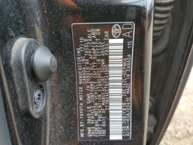 Photo 10 from auction – 2011 TOYOTA COROLLA BA with VIN 2T1BU4EE7BC541905