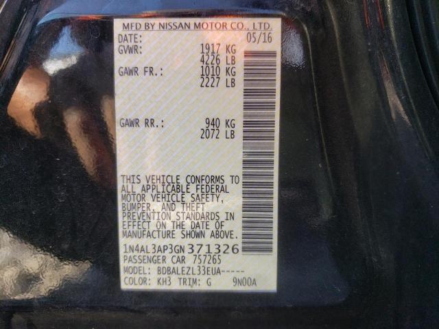Photo 10 from auction – 2016 NISSAN ALTIMA 2.5 with VIN 1N4AL3AP3GN371326