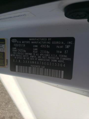 Photo 10 from auction – 2014 KIA OPTIMA LX with VIN 5XXGM4A76EG315364