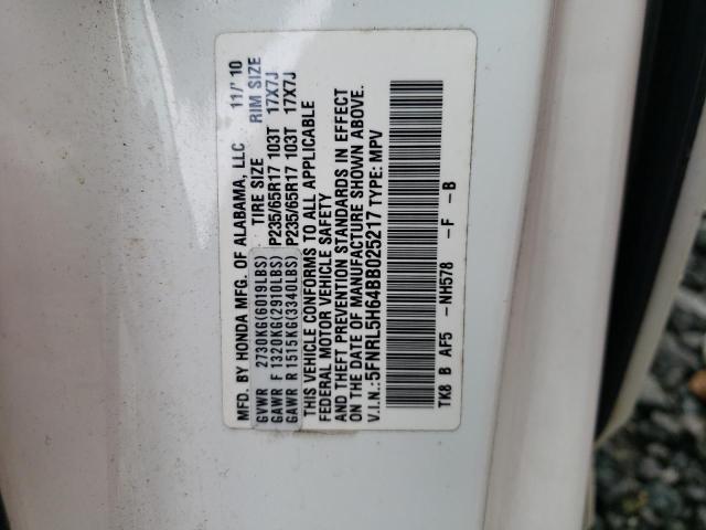 Photo 10 from auction – 2011 HONDA ODYSSEY EX with VIN 5FNRL5H64BB025217