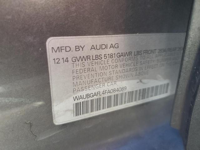 Photo 10 from auction – 2015 AUDI S4 PREMIUM with VIN WAUBGAFL4FA084089