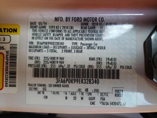 Photo 10 from auction – 2014 FORD FUSION TIT with VIN 3FA6P0K99ER328340
