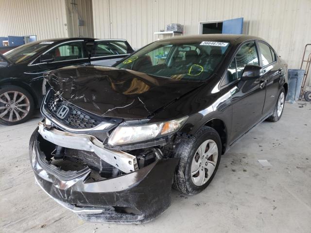 Photo 2 from auction – 2013 HONDA CIVIC LX with VIN 19XFB2F50DE069822