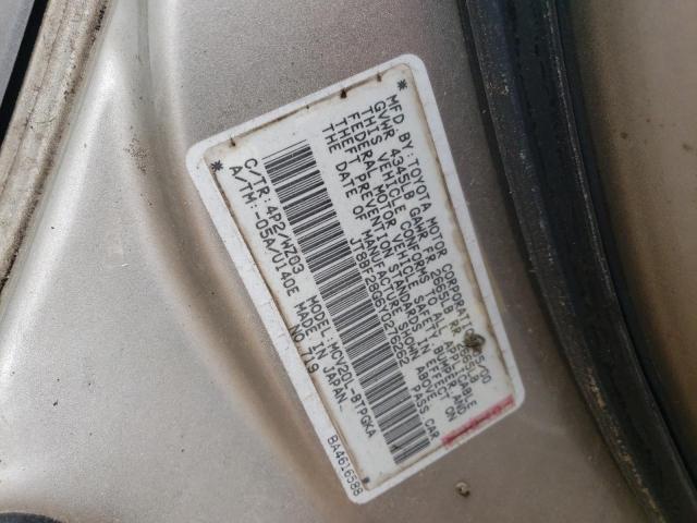 Photo 10 from auction – 2000 LEXUS ES 300 with VIN JT8BF28G6Y0276262