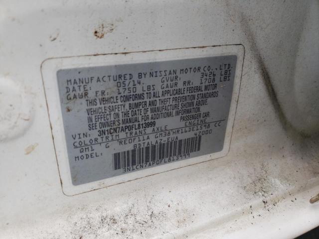 Photo 10 from auction – 2015 NISSAN VERSA S with VIN 3N1CN7AP0FL813999